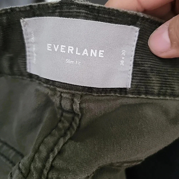 Everlane Men's Green The Straight Fit Corduroy Pants Size 38x30 Comfort Quality - Picture 4 of 5